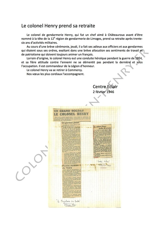 Centre Éclair 2 février 1946 - Colonel Adrien Henry - page 2